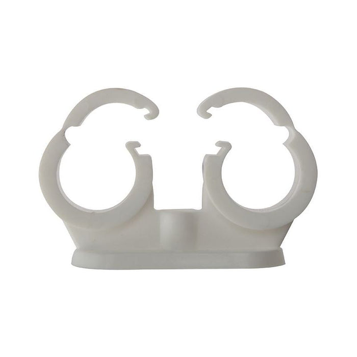 Forgefix Pipe Clip Double Cliplock 22mm Box 50 ForgeFix - Dynamic Drive