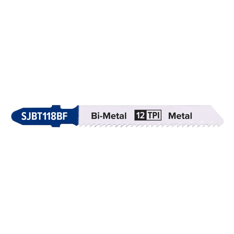 Sealey Jigsaw Blade Metal 75mm 12tpi Pack of 5 SJBT118BF Sealey - Dynamic Drive