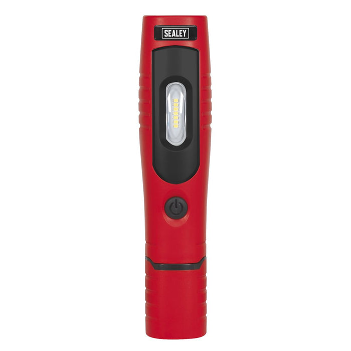 Sealey Red Rechargeable 360° Inspection Lamp 7 SMD+3W LED Lithium-ion Sealey  - Dynamic Drive
