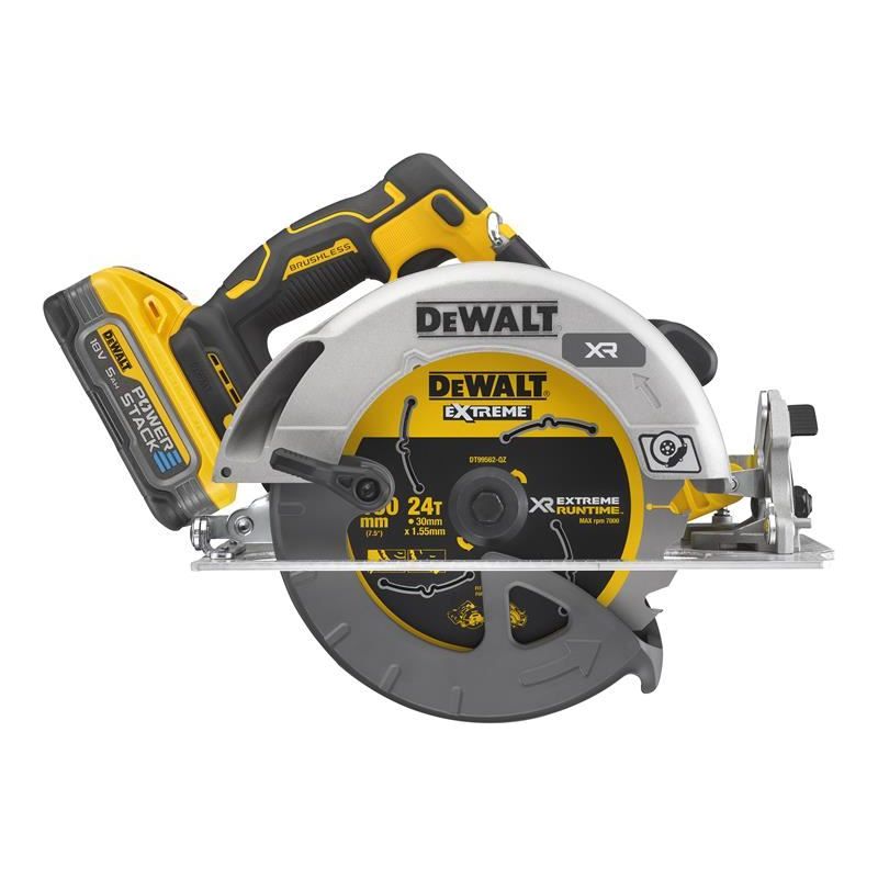 Dewalt Power Tools DCS573H2T XR Advantage Circular Saw 190mm 18V 2 x 5.0Ah POWERSTACK™ Li-ion DeWALT Power Tools - Dynamic Drive