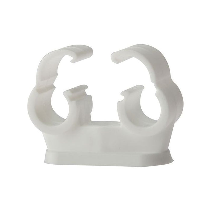 Forgefix Pipe Clip Double Cliplock 15mm Box 50 ForgeFix - Dynamic Drive
