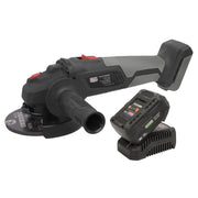 Sealey Brushless Angle Grinder Kit115mm 20V 4Ah SV20 Series CP20VAGXKIT1 Sealey - Dynamic Drive