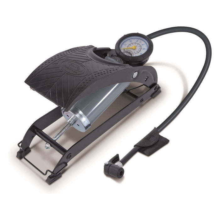 Ring RFP1 Single Barrel Footpump, with Footplate Clips and Adaptor Set Ring Automotive - Dynamic Drive