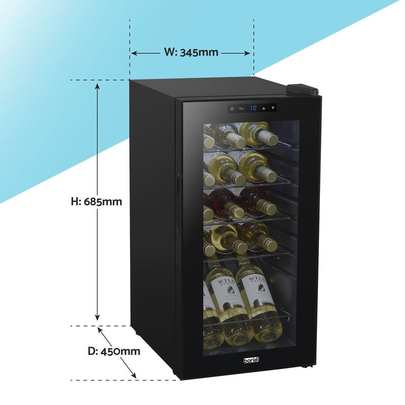 Baridi 15 Bottle Tabletop Wine Fridge & Cooler DH5 Baridi - Dynamic Drive