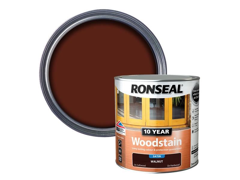 Ronseal 10 Year Woodstain Walnut 2.5 litre Ronseal - Dynamic Drive