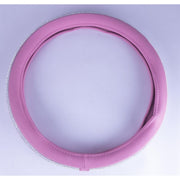 Pink Steering Wheel Cover 38cm PU Leather Crystal Bling Sparkle Rhinestone Decor Streetwize  - Dynamic Drive