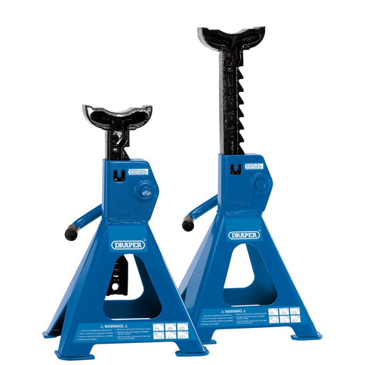Draper Ratcheting Axle Stands, 2 Tonne (Pair) 30878 Draper - Dynamic Drive