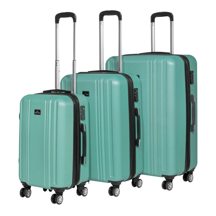 Dellonda 3-Piece Lightweight ABS Luggage Set with TSA Lock  Teal Dellonda  - Dynamic Drive