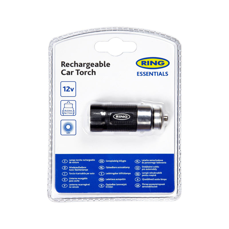 Ring Automotive RRCT01 Rechargeable Car Torch, 12 V, Black Ring Automotive - Dynamic Drive
