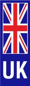 W4 Uk Plate Sticker U/Jack White 40 X 110Mm 37197 W4 - Dynamic Drive