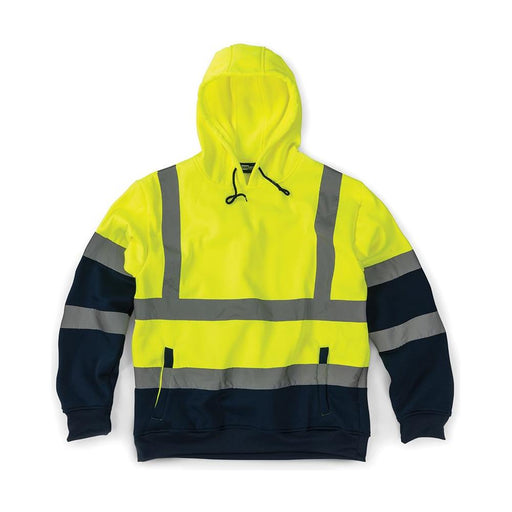 Tough Grit Hi-Vis 2-Tone Hoodie Yellow/Navy L Tough Grit - Dynamic Drive