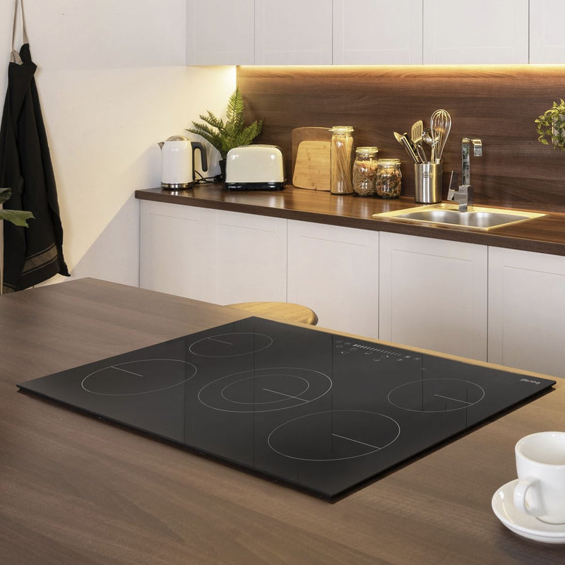 Baridi Integrated Ceramic Hob with 5 Cooking Zones 77cm - Black Glass Baridi - Dynamic Drive