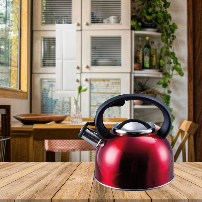 MDS1203 Liberty Red 2.5 Litre Whistling Kettle CW-T056-B1R Liberty Leisure UK - Dynamic Drive