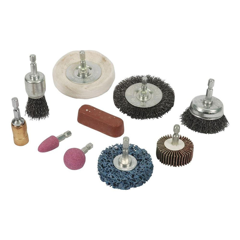 Silverline Cleaning & Polishing Kit 10pce 6mm Silverline - Dynamic Drive
