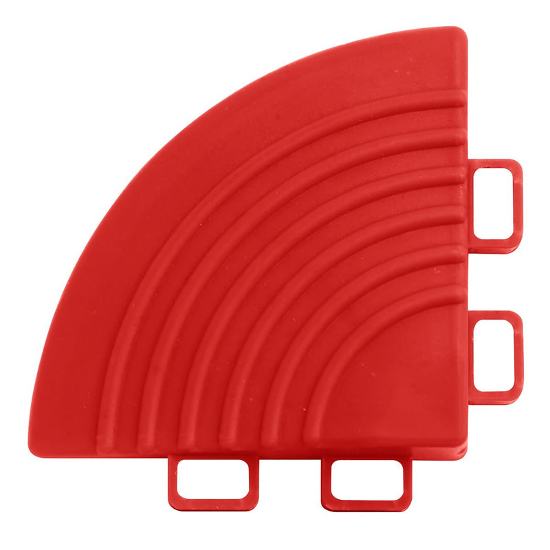 Sealey Polypropylene Floor Tile Corners 60 x 60mm Red Pack of 4 FT3CR Sealey - Dynamic Drive