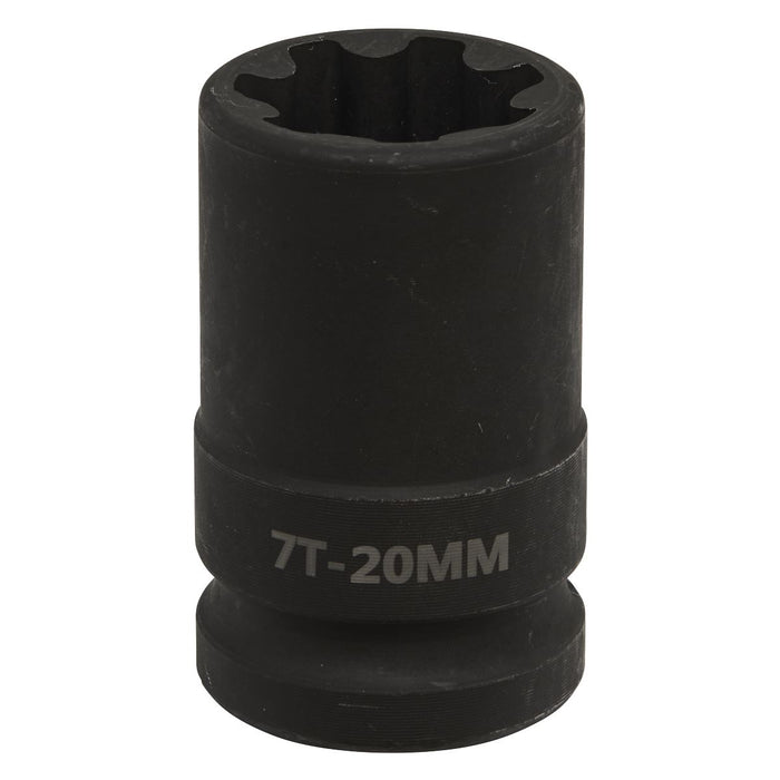 Sealey Brake Caliper Socket 1/2"Sq Drive 20mm 7-Point VS0986 Sealey - Dynamic Drive