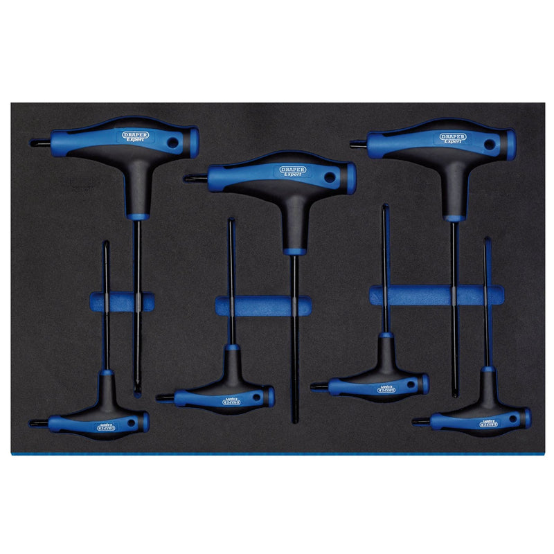 Draper TX-STAR T' Handle Key Set in 3/4 Drawer EVA Insert Tray (7 Piece) Draper - Dynamic Drive