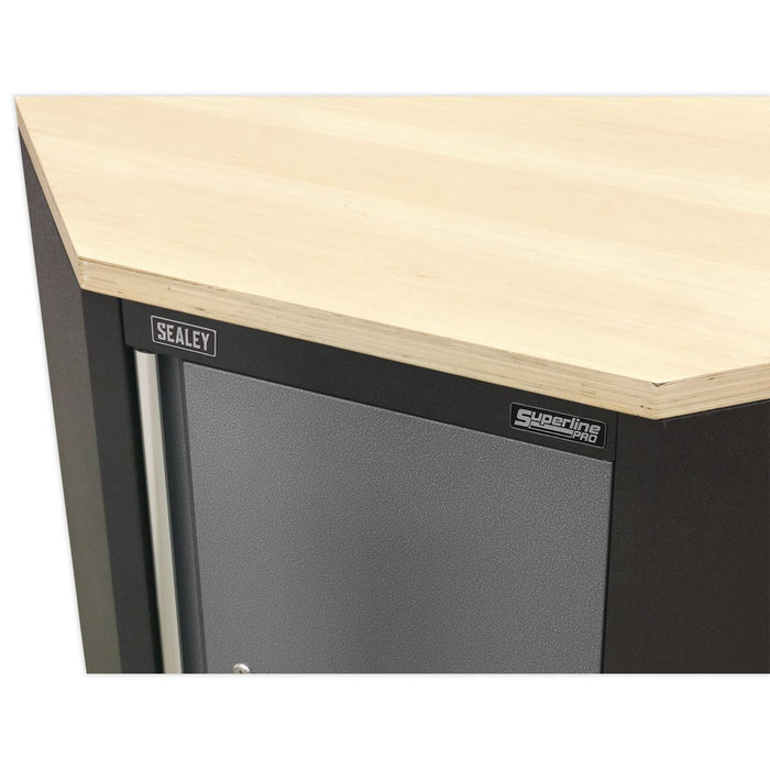 Sealey Pressed Wood Worktop for Modular Corner Cabinet 865mm APMS60PW Sealey - Dynamic Drive