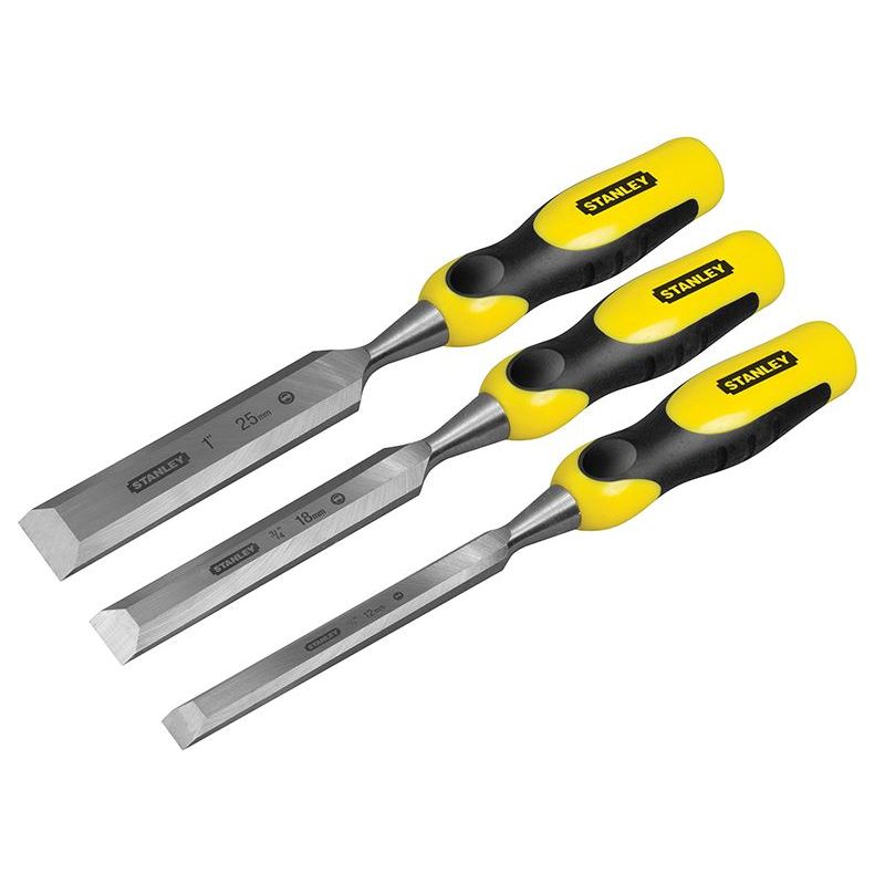 Stanley® Hand Tools DYNAGRIP™ Bevel Edge Chisel with Strike Cap Set, 3 Piece STANLEY® Hand Tools - Dynamic Drive