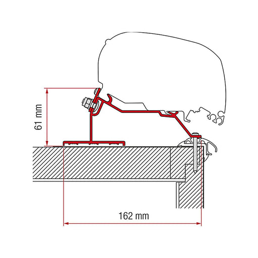 Fiamma Caravan Roof Adapter Kit 450 (98655Z073) Fiamma - Dynamic Drive