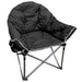 Crusader Comfort Chair Folding XL Camping Chair Black Crusader - Dynamic Drive