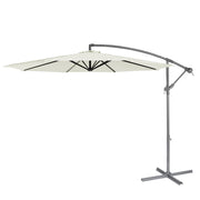 Dellonda Banana Parasol with Cover 3m - Cream DG265 Dellonda - Dynamic Drive