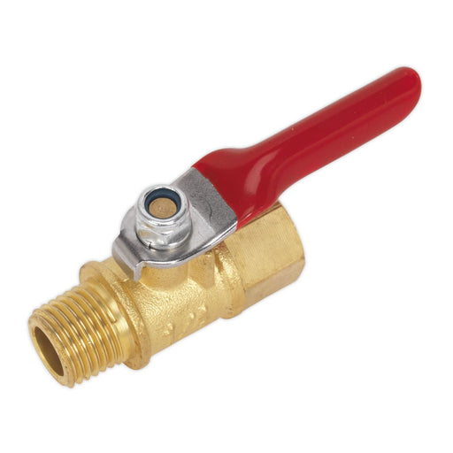 Sealey Ball Valve Lever Air Fitting Male 1/4" BSPT x Female 1/4" BSP Connector Sealey  - Dynamic Drive