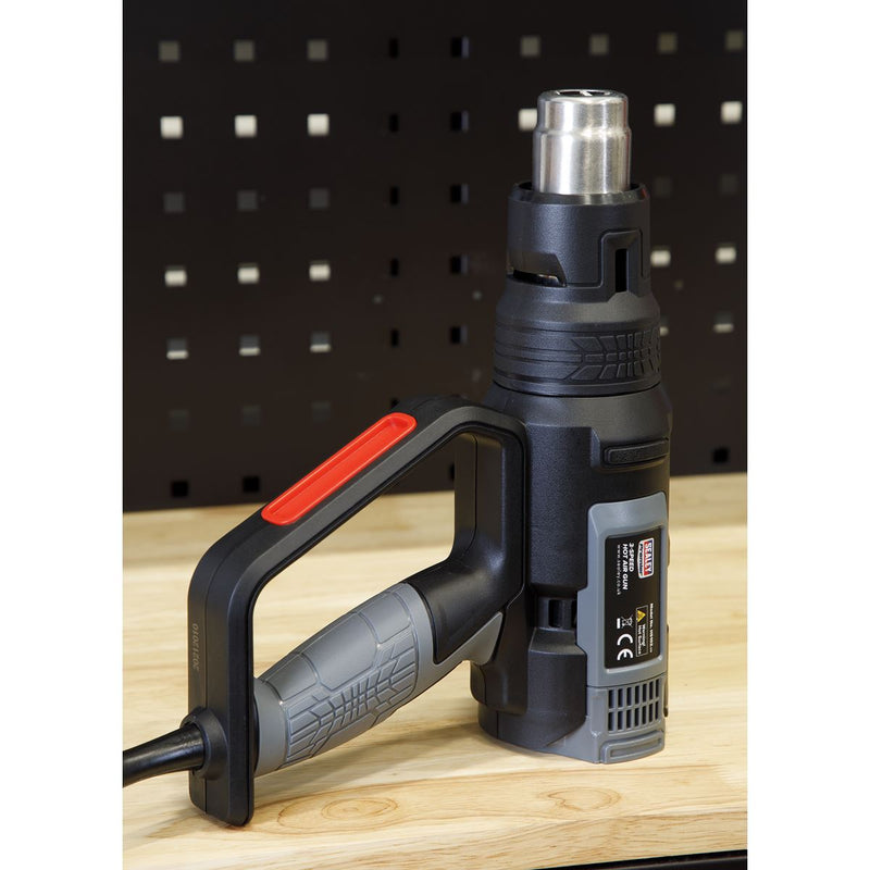 Sealey Hot Air Gun 2000W 3-Speed 50-600C Variable Heat HS102 Sealey - Dynamic Drive
