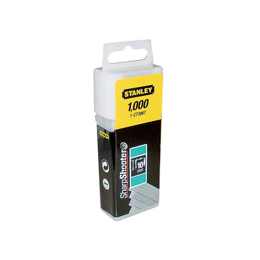 Stanley® Hand Tools Flat Narrow Crown Staples 12mm CT308T (Pack 1000) STANLEY® Hand Tools - Dynamic Drive
