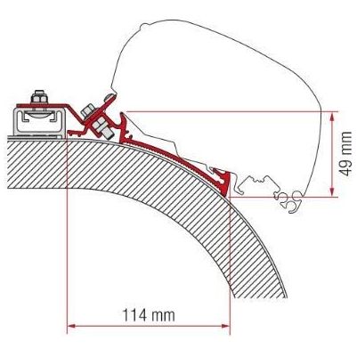 Fiamma F45 Adapter Kit Fiat Ducato Hymer 98655Z028 Fiamma - Dynamic Drive
