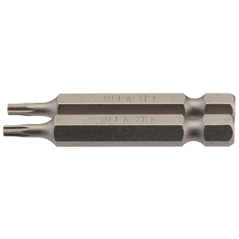 Draper TX-STAR Insert Bit, 1/4" Hex, 50mm Long, T10 (Pack of 2) Draper - Dynamic Drive