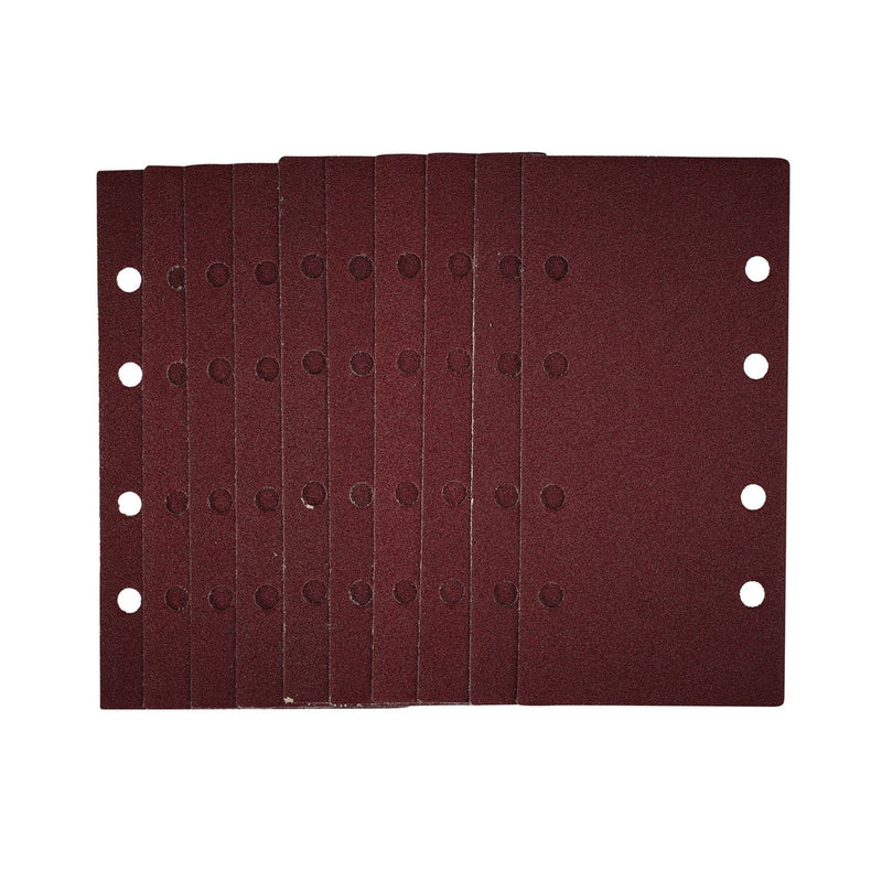Draper 1/3 Sanding Sheets with Hook and Loop, 93 x 190mm, 80 Grit (Pack of 10) Draper - Dynamic Drive
