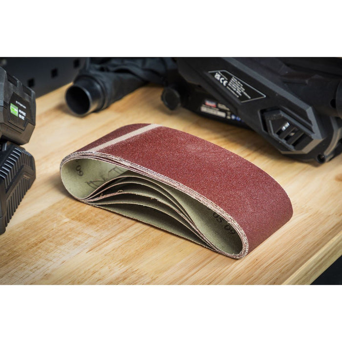 Sealey 76 x 457mm Sanding Belt 120Grit - Pack of 5 SB120457 Sealey - Dynamic Drive