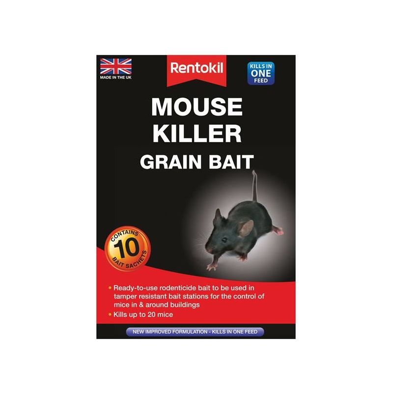 Rentokil Mouse Killer Grain Bait (Sachets 10) Rentokil - Dynamic Drive