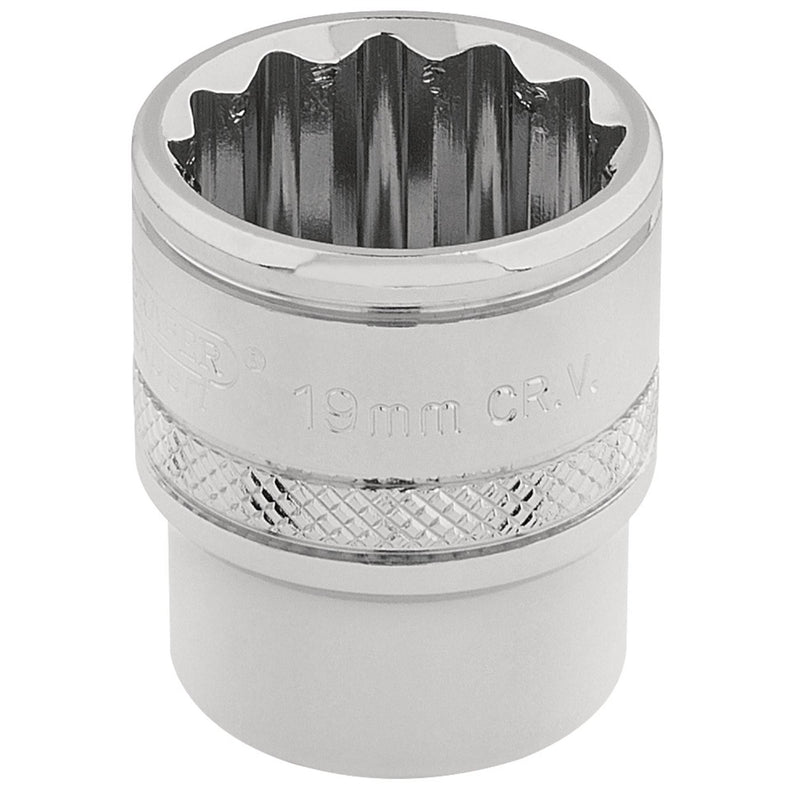 Draper HI-TORQ 12 Point Socket, 3/8" Sq. Dr., 19mm 32797 Draper - Dynamic Drive