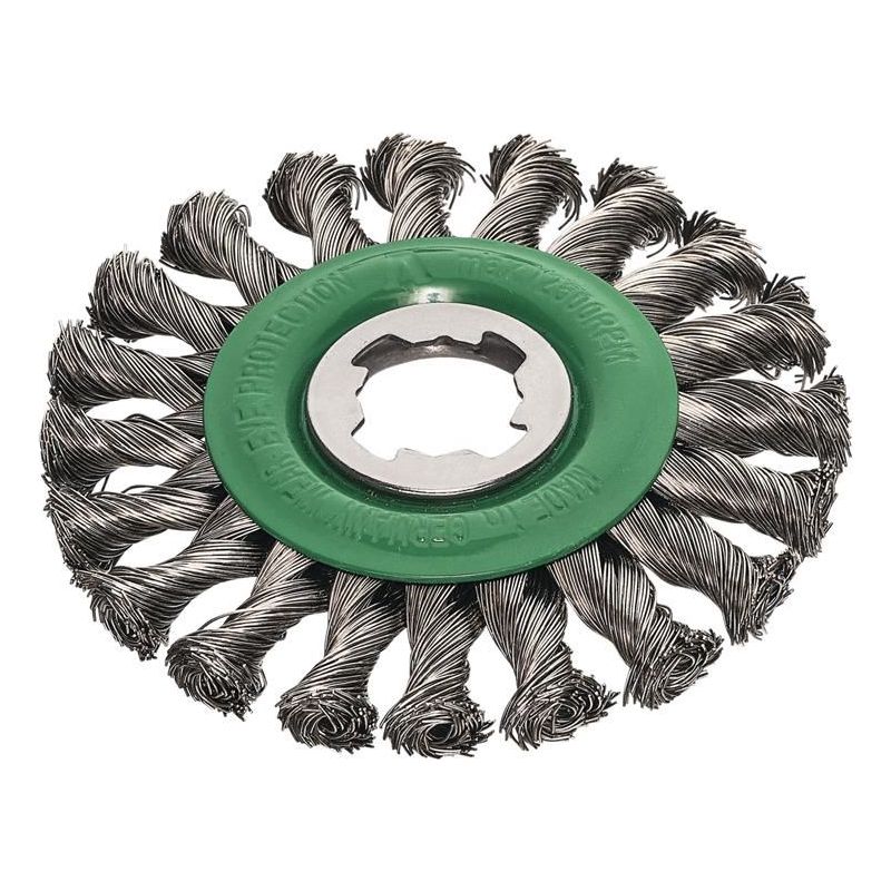Lessmann X-Lock Stainless Steel Knot Wheel Brush 115mm Non Spark Lessmann - Dynamic Drive