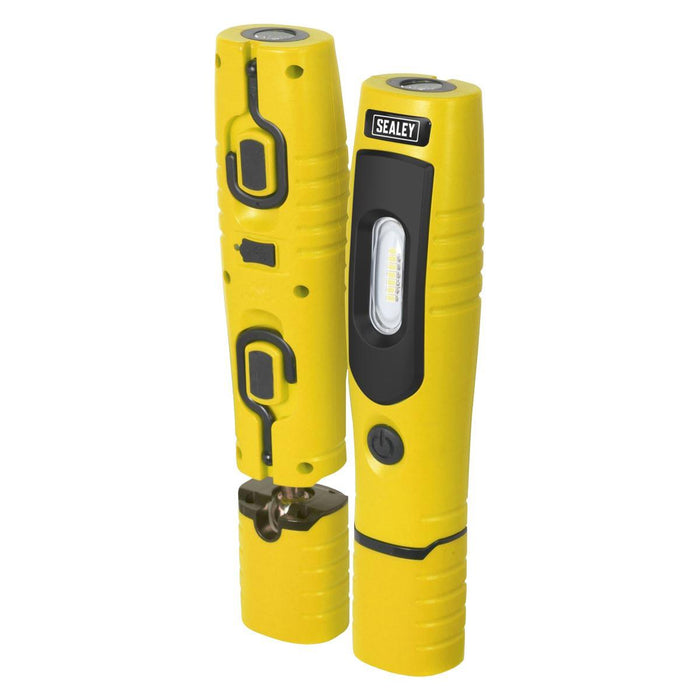 Sealey Rechargeable 360 Inspection Light 7 SMD & 3W SMD LED Yellow Lithium-ion Sealey - Dynamic Drive