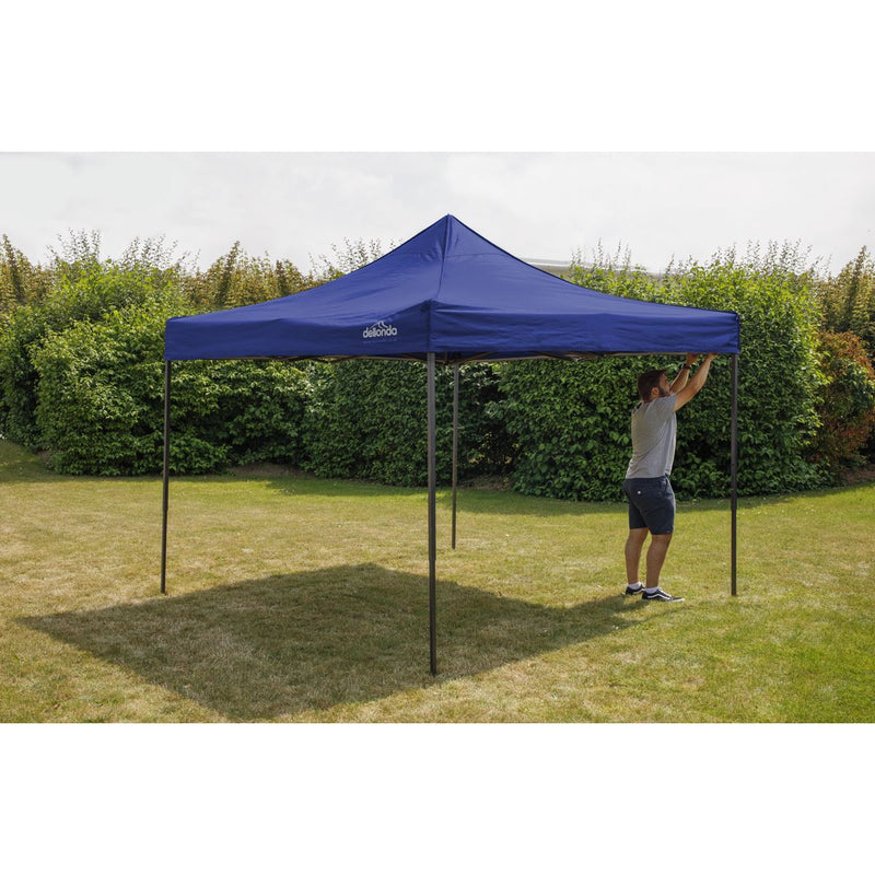 Dellonda 2x2m Pop-Up Gazebo Heavy Duty Carry Bag Rope Stakes & Weight Blue Dellonda - Dynamic Drive