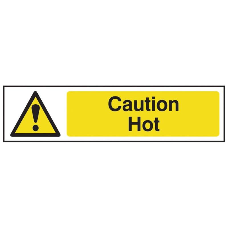 Scan Caution Hot - PVC Sign 200 x 50mm Scan - Dynamic Drive