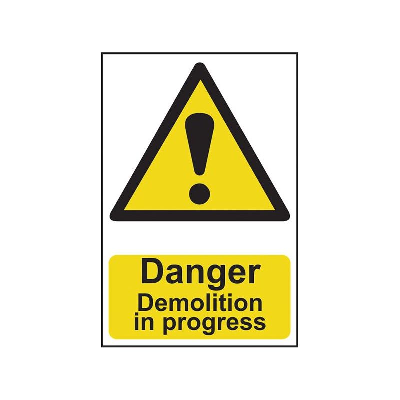Scan Danger Demolition In Progress - PVC Sign 400 x 600mm Scan - Dynamic Drive