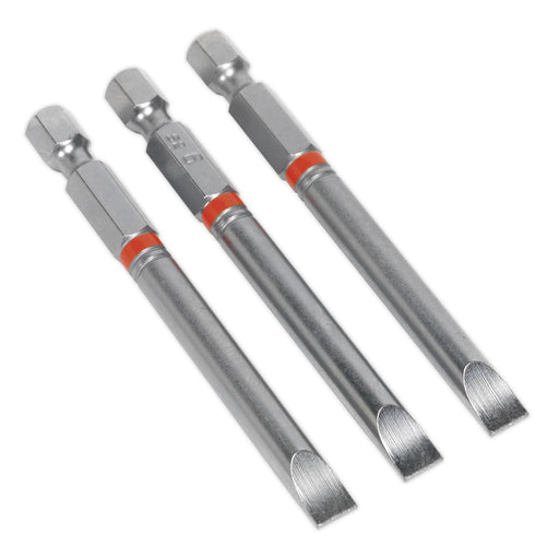 Sealey Power Tool Bit Slotted 6mm Colour-Coded S2 75mm Pa Sealey - Dynamic Drive