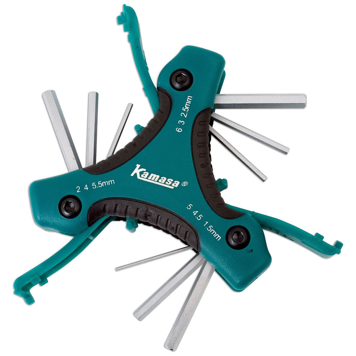 Kamasa Tri Hex Key Set 9pc 55858 Kamasa - Dynamic Drive