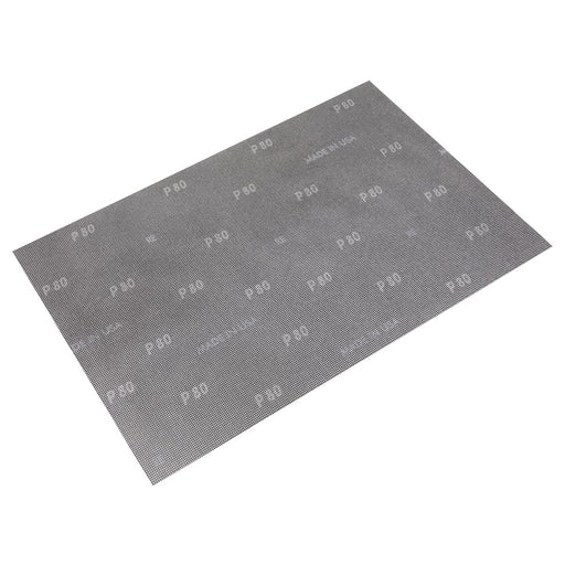 Sealey Mesh Orbital Screen Sheets 12 x 18" 80 Grit Pack of 10 MOS121880 Sealey - Dynamic Drive
