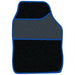 Streetwize Standard Universal Mat Set - Velour - Black/Blue Binding - 4 Piece Streetwize  - Dynamic Drive