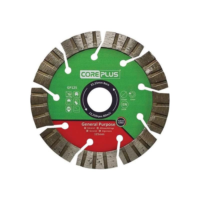 Coreplus GP125 General-Purpose Hybrid Turbo Diamond Blade 125mm CorePlus - Dynamic Drive