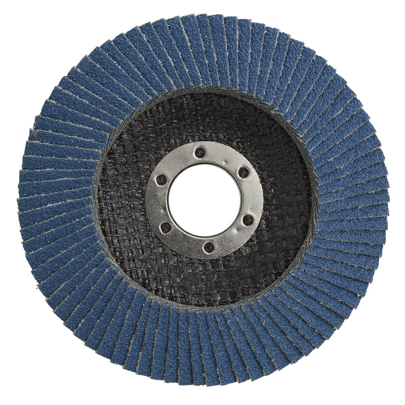 Sealey Flap Disc Zirconium 115mm 22mm Bore 80Grit FD11580 Sealey  - Dynamic Drive