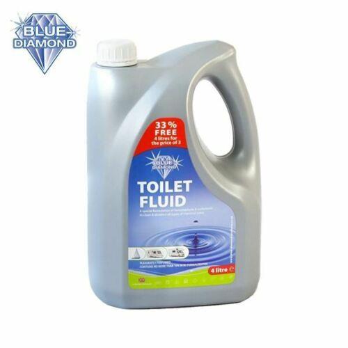 2 Blue Diamond 4L (8l) Toilet Fluid Chemical Concentrated Caravan Motorhome Boat Blue Diamond  - Dynamic Drive