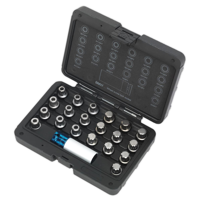 Sealey Locking Wheel Nut Key Set 21pc BMW & Mini SX209 Sealey - Dynamic Drive