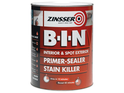 Zinsser B.I.N® Primer, Sealer & Stain Killer Paint White 1 litre Zinsser - Dynamic Drive