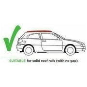 Locking Car Roof Bars Cross for Profile Flush Rails 1.35m 90kg Summit - Dynamic Drive